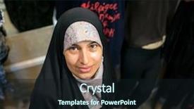  Presentation with woman muslim - Presentation enhanced with old tehran - beautiful muslim woman spending time background and a  colored foreground