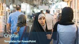  Presentation with woman muslim - PPT theme with old tehran - beautiful muslim woman spending time background and a  colored foreground