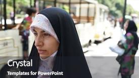  Presentation with woman muslim - Amazing presentation having old tehran - beautiful muslim woman spending time backdrop and a  colored foreground