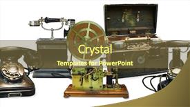  Presentation with old telephone - Amazing theme having old telephones telegraph apparatus portable backdrop and a tawny brown colored foreground