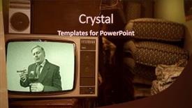  Presentation with television - PPT layouts enhanced with old television showing a senior background and a wine colored foreground