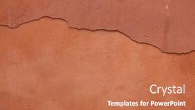  Presentation with plaster - Beautiful presentation design featuring old-terracotta-painted-stucco-wall backdrop and a coral colored foreground