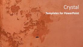  Presentation with wall paint - Cool new slide set with old terracotta painted stucco wall with chipped paint background texture backdrop and a coral colored foreground