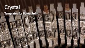  Presentation with old letter - Amazing slide deck having old text typing typewriter letter backdrop and a wine colored foreground