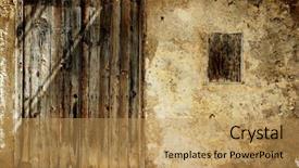  Presentation with old - Amazing presentation theme having old textured grungy european doorway backdrop and a  colored foreground