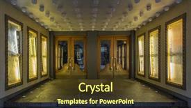  Presentation with theater - PPT theme having old theater entrance background and a tawny brown colored foreground