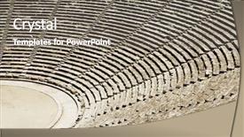  Presentation with old buildings - Presentation design having acoustic buildings - old theater in epidaurus background and a gray colored foreground