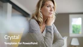  Presentation with sensuality woman black angel relaxing - Slides consisting of old thinking - attractive middle-aged blond woman relaxing background and a coral colored foreground