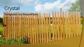  Presentation with old wood - Beautiful theme featuring old thrown fence in wood backdrop and a  colored foreground