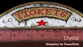  Presentation with circus - Presentation theme consisting of old-ticket-booth background and a tawny brown colored foreground