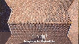  Presentation with old house - Slide deck enhanced with old-tile-roof-above background and a violet colored foreground