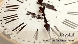  Presentation with vintage clock - Cool new slides with old time - round vintage wall clock close backdrop and a lemonade colored foreground