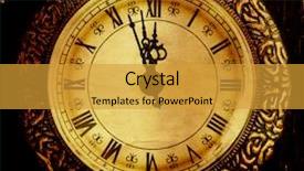  Presentation with vintage clock - Amazing theme having soccer ball on orange confetti a symbol for hollands passion for football backdrop and a white colored foreground