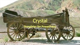  Presentation with horse - Presentation theme consisting of old time horse drawn wagon background and a  colored foreground