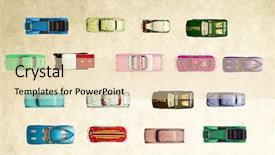  Presentation with old muscle car - Beautiful presentation theme featuring old tin toy car backdrop and a lemonade colored foreground