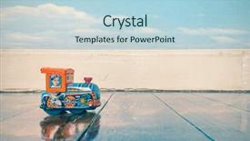  Presentation with wooden toy - Cool new slides with old tin toy train backdrop and a light blue colored foreground