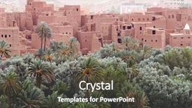  Presentation with palm - Slide set having old tineghir city in palm background and a  colored foreground