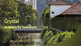  Presentation with brazil - Presentation theme enhanced with old town - ancient imperial city of petropolis background and a  colored foreground