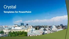  Presentation with antique - Beautiful slide deck featuring old town bucharest romanian backdrop and a gray colored foreground