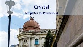  Presentation with antique - Presentation theme enhanced with old town bucharest romanian background and a  colored foreground