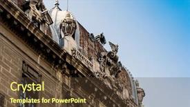  Presentation with antique - Slide deck having old town bucharest romanian background and a tawny brown colored foreground