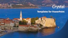  Presentation with old prophet in bethel - Colorful PPT theme enhanced with old town in budva montenegro backdrop and a  colored foreground