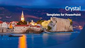  Presentation with architecture old - Audience pleasing PPT layouts consisting of old town in budva montenegro backdrop and a  colored foreground