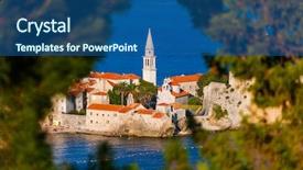  Presentation with architecture old - Cool new slide deck with old town in budva montenegro backdrop and a  colored foreground