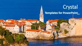  Presentation with waikiki old - PPT theme featuring old town in budva montenegro background and a  colored foreground