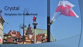  Presentation with constitution day - Amazing slide set having old town decorated with polish backdrop and a teal colored foreground