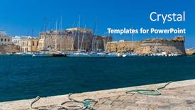  Presentation with old - Beautiful PPT layouts featuring old-town-gallipoli-lecce-apulia backdrop and a teal colored foreground