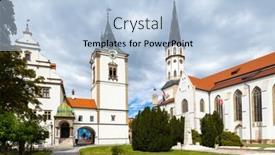  Presentation with town hall - Cool new presentation theme with old-town-hall-and-st backdrop and a light blue colored foreground