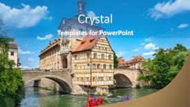  Presentation with town hall - Theme having old-town-hall-in-bamberg and a teal colored foreground