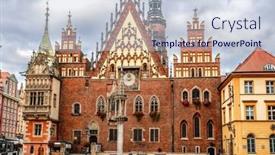  Presentation with town hall - Slide set having old-town-hall-the-late background and a lemonade colored foreground