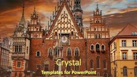  Presentation with town hall - PPT layouts with old-town-hall-the-late and a tawny brown colored foreground