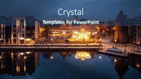  Presentation with dusk - PPT layouts featuring old-town-in-gdansk background and a  colored foreground