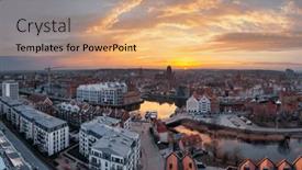  Presentation with poland - Slides enhanced with old-town-in-gdansk background and a coral colored foreground