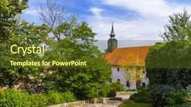  Presentation with architecture old - Slide deck having town in novi sad - serbia background and a tawny brown colored foreground