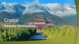  Presentation with old china - Slides consisting of  background and a  colored foreground