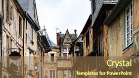  Presentation with antique france - Slide deck featuring old town le man background and a  colored foreground