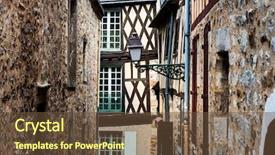  Presentation with antique france - PPT layouts having old town le man background and a  colored foreground