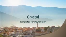  Presentation with resorts - Beautiful theme featuring old town of budva backdrop and a light blue colored foreground