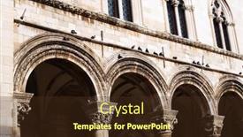  Presentation with dubrovnik - Audience pleasing theme consisting of old town of dubrovnik croatia backdrop and a tawny brown colored foreground