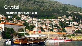  Presentation with dubrovnik - Audience pleasing PPT layouts consisting of old town of dubrovnik croatia - unesco world heritage site backdrop and a dark gray colored foreground