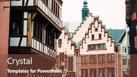  Presentation with old - Amazing presentation having old-town-of-frankfurt backdrop and a tawny brown colored foreground