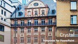  Presentation with old - Presentation theme consisting of old-town-of-frankfurt background and a violet colored foreground