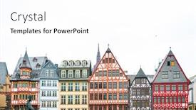  Presentation with old - Beautiful presentation theme featuring old-town-of-frankfurt backdrop and a white colored foreground