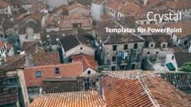  Presentation with kotor montenegro - Slide deck with old-town-of-kotor background and a gray colored foreground