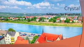  Presentation with old - Slides enhanced with old-town-of-meissen-germany background and a light blue colored foreground