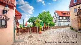 Presentation with old - PPT layouts consisting of old-town-of-meissen-germany background and a coral colored foreground